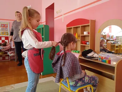 Уголок \"Парикмахерская\" (с зеркалом) купить в Краснодаре - Детская игровая  мебель