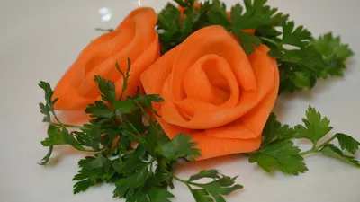 Украшение из моркови фото фото