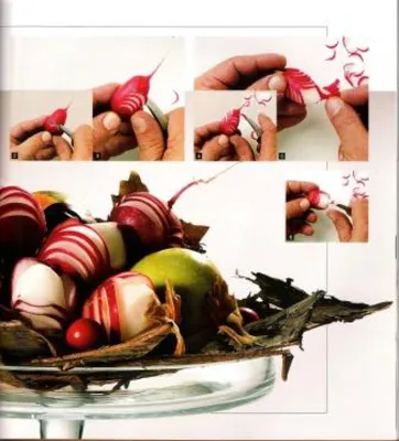 Иллюстрация 4 из 9 для Карвинг. Украшение стола фруктами и овощами. Идеи и  проекты с иллюстрациями шаг за шагом - Марко Сабатини | Лабиринт - книги.  Источник: Oslik IA