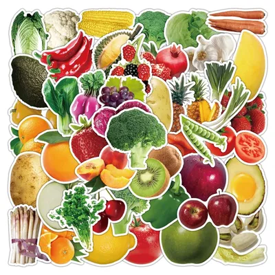 Наклейка в виде фруктов и овощей для украшения стола | AliExpress
