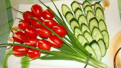 Нарезка овощей и фруктов - 58 фото
