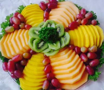 Красивая нарезка овощей и фруктов - 88 фото