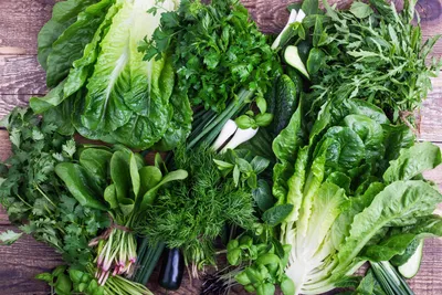 Зеленые листовые овощи на разделе свежих продуктов на рынке Стоковое Фото -  изображение насчитывающей органическо, травяной: 174030942