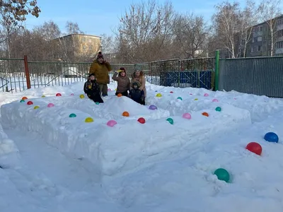 Зимние постройки в детском саду «Ягодка» | Чебоксарский муниципальный округ  Чувашской Республики