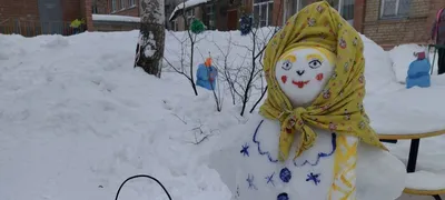 В детском саду «Ромашка» прошёл конкурс на лучшею снежную постройку — Детский  сад № 1