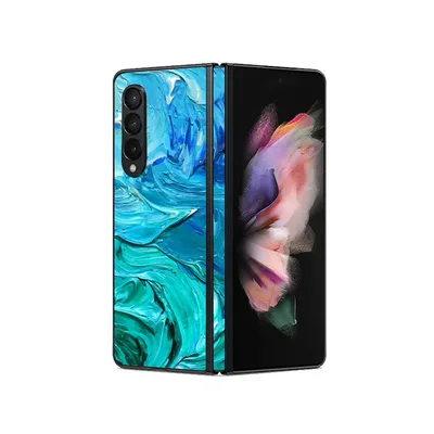 Цветная 3D наклейка для телефона с защитой от царапин для SAMSUNG Galaxy Z  Fold4 5G Back + защитная пленка для Z Fold 4 5G кожаная | AliExpress