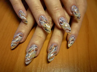 Наклейки для ногтей Абстракция Полоски Волны Fashion Nails ( Водный Слайдер  дизайн для ногтей ) М272