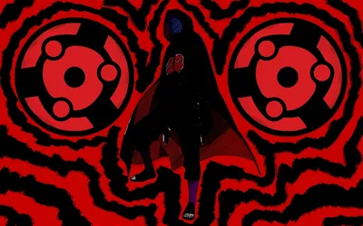 Обои на рабочий стол Uchiha Sasuke / Учиха Саске в плаще akatsuki из аниме  Наруто / Naruto, обои для рабочего стола, скачать обои, обои бесплатно