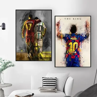 Плакаты, картины на стену для гостиной, с изображением футболиста |  AliExpress