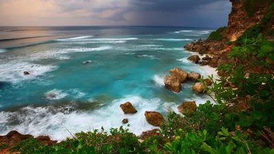 Image Indonesia Bali Sea Nature Coast Stones 1920x1080