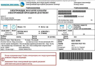 Вид электронного билета на поезд |Заказ,покупка ЖД билетов онлайн |  Turbobilet.ru