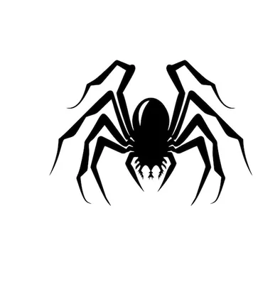 Силуэт паука на белом фоне страшно с длинными лапами | Премиум векторы