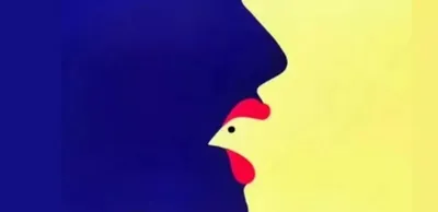 Оптическая иллюзия женщина и петух — что вы выбираете любовь или работу