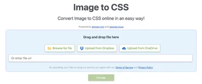 Конвертировать изображение в CSS - Конвертер изображения в CSS бесплатно  онлайн