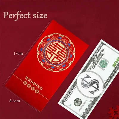 Красные денежные конверты, бумажные подарочные конверты на удачу, 10 шт.,  свадебные красные пакеты, офисные – лучшие товары в онлайн-магазине Джум Гик