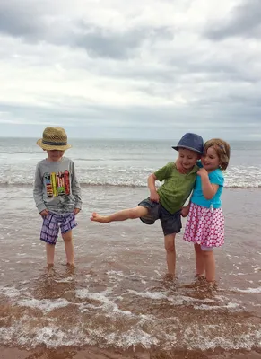 Happy children on beach Stock Photo by ©mac_sim 37773181