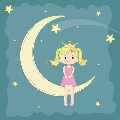 Красивая девушка на луне плакат летнего ночного сна звездное небо Сон в  летнюю Фон Обои Изображение для бесплатной загрузки - Pngtree