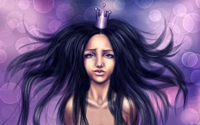 Девушка с головой барана и короной…» — создано в Шедевруме