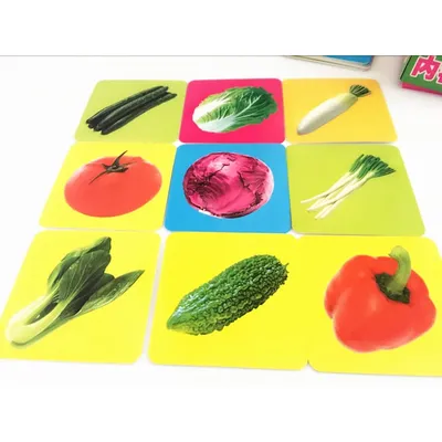 Мини-карточки Домана \"Овощи/Vegetables\" на рус/англ. Вундеркинд с пеленок -  Карточки Домана