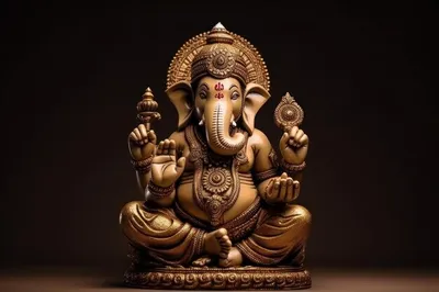 Купить Мини Винтаж латунная статуя Ганеши карман Индия Таиланд слон фигура  бога скульптура домашний офис стол декоративный орнамент подарок | Joom