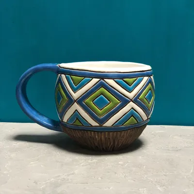 Чайная посуда керамическая чашка, керамическая чашка горячего воздуха дым  орнамент, чай, геометрический узор, декоративные png | Klipartz