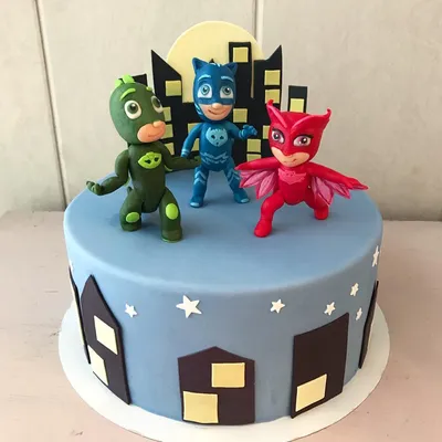 Торт для девочки на 4 года категории торты «Герои в масках»