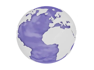 Земной шар на прозрачном фоне | Премиум векторы