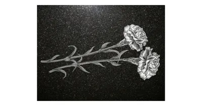 Гравировка цветов на памятниках. Примеры и фото гравировки букетов гвоздик,  роз, ромашек, тюльпанов, лилий на гранитных надгробиях.