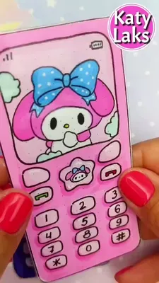 Hello Kitty Мобильный телефон кнопочный с чехлом для детей