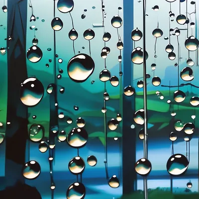 Капли дождя на стекле :: Стоковая фотография :: Pixel-Shot Studio