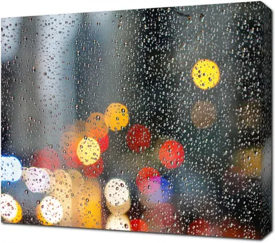 Капли дождя на стекле в стиле …» — создано в Шедевруме