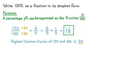 Question Video: Converting a Percentage to a Fraction | Nagwa