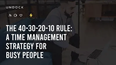 The 40-30-20-10 Rule: A Time Management Strategy for Busy People | Undock