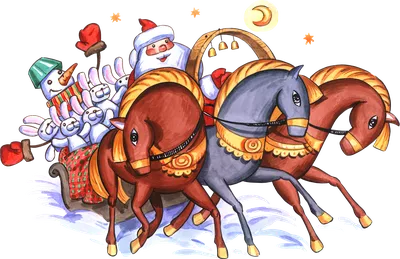 дед мороз в санях PNG , рождественская шапка, Санта Клаус, рождество PNG  картинки и пнг PSD рисунок для бесплатной загрузки