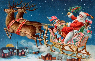 Плакат \"Дед Мороз на санях с оленями\" с глиттером и флоком. 57см. ( 1881-1)  (ID#606268063), цена: 50 ₴, купить на Prom.ua