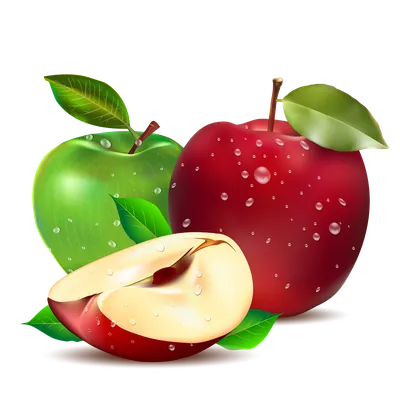 Спелое вкусное яблоко на белом фоне :: Стоковая фотография :: Pixel-Shot  Studio