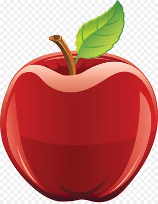 Красное яблоко на прозрачном фоне — 3mu.ru
