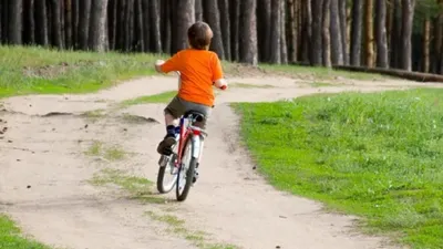 Счастливый Маленький Мальчик На Велосипеде — стоковые фотографии и другие  картинки Кататься на велосипеде - Кататься на велосипеде, Ребёнок,  Двухколёсный велосипед - iStock