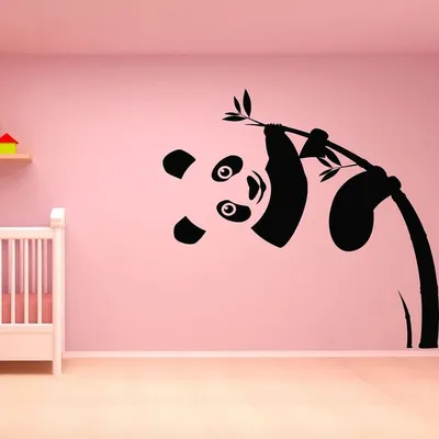 Простой рисунок дома на стене. Силуэт панды. | Настенный рисунок, Настенные  надписи, Настенные росписи