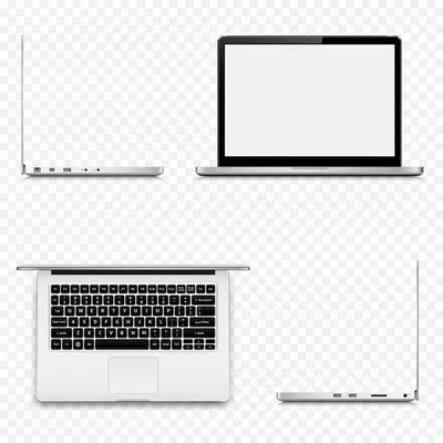 Открытый вид сверху ноутбука изолирован на прозрачном фоне 3d рендеринг |  Премиум PSD Файл