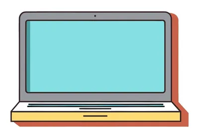 Ноутбук или компьютер на прозрачном фоне Иллюстрация вектора - иллюстрации  насчитывающей экран, шарж: 206111056