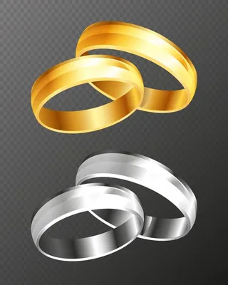 Золотые обручальные кольца с большим бриллиантом, изолированные на прозрачном  фоне | Премиум PSD Файл