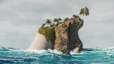 Остров с пальмами (48 фото) »