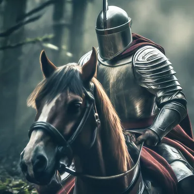 Рыцарь на коне в сражении на заказ в Санкт-Петербурге, купить он-лайн