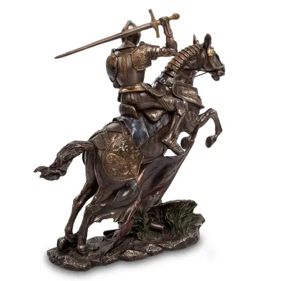 Рыцарь на коне держит в руках …» — создано в Шедевруме