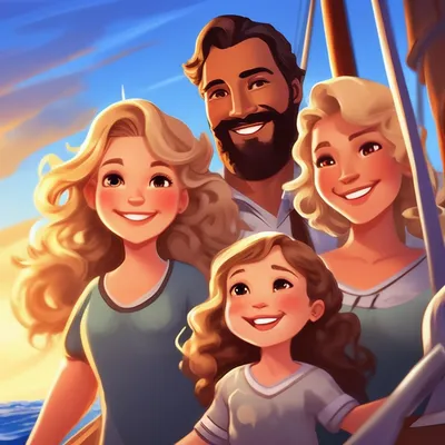 Семья на море стоковое изображение. изображение насчитывающей счастье -  18023653
