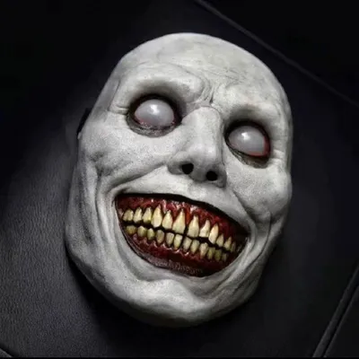 Улыбка, белое лицо, глаза, маска демона, череп, Хэллоуин, жуткий ужас,  косплей, маска экзорциста, злые вечерние маски, аксессуары – лучшие товары  в онлайн-магазине Джум Гик