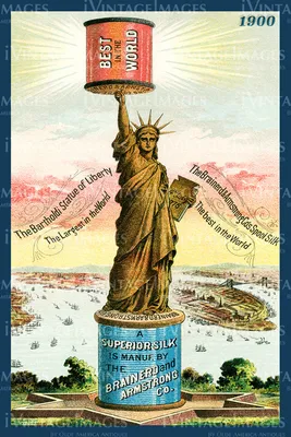 Statue of Liberty Trade Card 1900 - 10 – iVintageImages