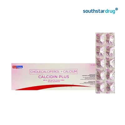 Buy Calcidin Plus 400 I.U./600mg Tablet - 20s Online | Southstar Drug