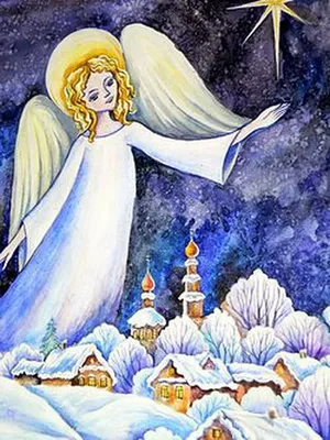 Ангелы глазами детей: Идеи и вдохновение в журнале Ярмарки Мастеров |  Картины, Рисунки, Рождественские картины